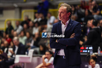 2024-11-17 - Lorenzo Bernardi head coach of Igor Gorgonzola Novara looks on during Volley Serie A women 2024/25 match between UYBA Eurotek Volley Busto Arsizio and Igor Gorgonzola Novara at E-Work Arena. Final score UYBA Eurotek Volley Busto Arsizio 3 | 0 Igor Gorgonzola Novara - UYBA VOLLEY BUSTO ARSIZIO VS IGOR GORGONZOLA NOVARA - SERIE A1 WOMEN - VOLLEYBALL