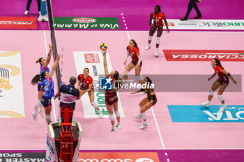 2024-11-17 - Laura Kunzler #14 of UYBA Eurotek Volley Busto Arsizio seen in action during Volley Serie A women 2024/25 match between UYBA Eurotek Volley Busto Arsizio and Igor Gorgonzola Novara at E-Work Arena. Final score UYBA Eurotek Volley Busto Arsizio 3 | 0 Igor Gorgonzola Novara - UYBA VOLLEY BUSTO ARSIZIO VS IGOR GORGONZOLA NOVARA - SERIE A1 WOMEN - VOLLEYBALL