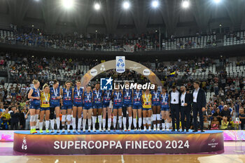 2024-09-28 - Prosecco Doc Imoco Conegliano during the Supercoppa Fineco Lega Volley Femminile between Prosecco Doc Imoco Conegliano Vs Vero Volley Milano at Palazzo dello Sport on September 28, 2024 in Rome, Italy. - PROSECCO DOC IMOCO CONEGLIANO VS VERO VOLLEY MILANO - WOMEN SUPERCOPPA - VOLLEYBALL