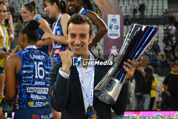 2024-09-28 - Daniele Santarelli head coach of Prosecco Doc Imoco Conegliano during the Supercoppa Fineco Lega Volley Femminile between Prosecco Doc Imoco Conegliano Vs Vero Volley Milano at Palazzo dello Sport on September 28, 2024 in Rome, Italy. - PROSECCO DOC IMOCO CONEGLIANO VS VERO VOLLEY MILANO - WOMEN SUPERCOPPA - VOLLEYBALL