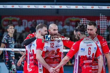 2024-09-21 - 12 Gianluca Galassi (Gas Sales Bluenergy Piacenza) exultation - SIR SUSA VIM PERUGIA VS GAS SALES BLUENERGY PIACENZA - SUPERCOPPA - VOLLEYBALL