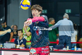 2024-09-22 - 14 Yuki Ishikawa (Sir Susa Vim Perugia) warm up - FINAL - SIR SUSA VIM PERUGIA VS ITAS TRENTINO - SUPERCOPPA - VOLLEYBALL