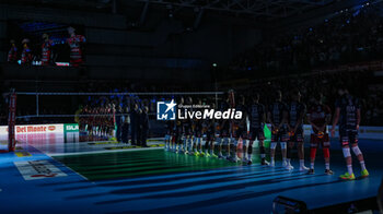 2024-09-22 - The team during the national anthem - FINAL - SIR SUSA VIM PERUGIA VS ITAS TRENTINO - SUPERCOPPA - VOLLEYBALL