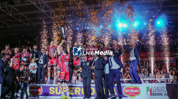 2024-09-22 - Perugia celebrates the victory - FINAL - SIR SUSA VIM PERUGIA VS ITAS TRENTINO - SUPERCOPPA - VOLLEYBALL