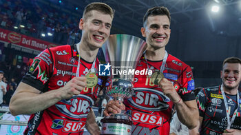 2024-09-22 - Perugia celebrates the victory - FINAL - SIR SUSA VIM PERUGIA VS ITAS TRENTINO - SUPERCOPPA - VOLLEYBALL