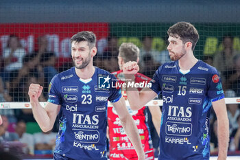 2024-09-22 - 23 Flavio Resende Gualberto (Itas Trentino) and 15 Daniele Lavia (Itas Trentino) - FINAL - SIR SUSA VIM PERUGIA VS ITAS TRENTINO - SUPERCOPPA - VOLLEYBALL