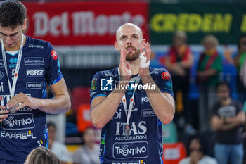 2024-09-22 - 6 Riccardo Sbertoli (Itas Trentino) with medal - FINAL - SIR SUSA VIM PERUGIA VS ITAS TRENTINO - SUPERCOPPA - VOLLEYBALL