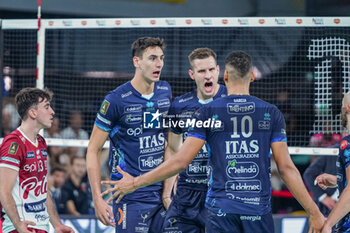 2024-09-22 - 5 Alessandro Michieletto (Itas Trentino) and 4 Jan Kozamernik (Itas Trentino) exultation - FINAL - SIR SUSA VIM PERUGIA VS ITAS TRENTINO - SUPERCOPPA - VOLLEYBALL