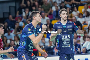 2024-09-22 - 5 Alessandro Michieletto (Itas Trentino) and 15 Daniele Lavia (Itas Trentino) exultation - FINAL - SIR SUSA VIM PERUGIA VS ITAS TRENTINO - SUPERCOPPA - VOLLEYBALL