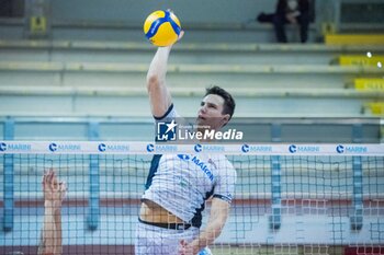 2024-01-24 - (Cisterna Volley) Nedeljkovic Alexander attack - CISTERNA VOLLEY VS GAS SALES BLUENERGY PIACENZA - SUPERLEAGUE SERIE A - VOLLEYBALL