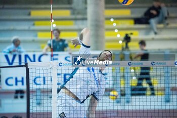 2024-01-24 - (Cisterna Volley) Peric Pavle attack - CISTERNA VOLLEY VS GAS SALES BLUENERGY PIACENZA - SUPERLEAGUE SERIE A - VOLLEYBALL