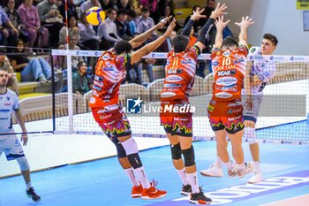 2024-02-14 - (Cisterna Volley) Faure Theo Alexandre attack - CISTERNA VOLLEY VS SIR SAFETY SUSA VIM PERUGIA - SUPERLEAGUE SERIE A - VOLLEYBALL
