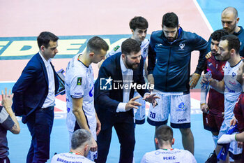 2024-02-14 - (Cisterna Volley)coach Falasca Guillermo - CISTERNA VOLLEY VS SIR SAFETY SUSA VIM PERUGIA - SUPERLEAGUE SERIE A - VOLLEYBALL