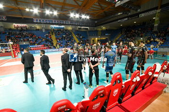 2024-02-18 - Cucine Lube Civitanova's players take to the volleyball court - CUCINE LUBE CIVITANOVA VS CISTERNA VOLLEY - SUPERLEAGUE SERIE A - VOLLEYBALL