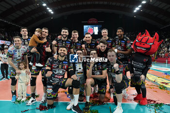 2024-02-25 - sir susa vim perugia rejoices in winning the race - SIR SAFETY SUSA VIM PERUGIA VS ITAS TRENTINO - SUPERLEAGUE SERIE A - VOLLEYBALL