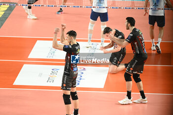 2024-03-06 - Cucine Lube Civitanova's team rejoices after a point - PLAYOFF - CUCINE LUBE CIVITANOVA VS MINE VERO VOLLEY MONZA - SUPERLEAGUE SERIE A - VOLLEYBALL