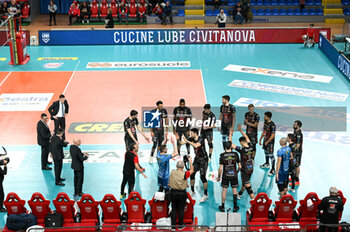 2024-03-06 - Cucine Lube Civitanova's players take to the volleyball court - PLAYOFF - CUCINE LUBE CIVITANOVA VS MINE VERO VOLLEY MONZA - SUPERLEAGUE SERIE A - VOLLEYBALL