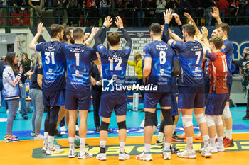 2024-03-10 - Happiness of Players of Mint Vero Volley Monza after the victory - PLAYOFF - MINT VERO VOLLEY MONZA VS CUCINE LUBE CIVITANOVA - SUPERLEAGUE SERIE A - VOLLEYBALL