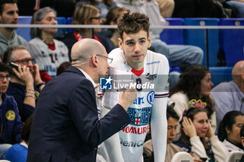 2024-03-10 - COACH ROBERTO PIAZZA AND AGUSTIN LOSER (POWERVOLLEY MILANO) - PLAYOFF - ALLIANZ MILANO VS GAS SALES BLUENERGY PIACENZA - SUPERLEAGUE SERIE A - VOLLEYBALL