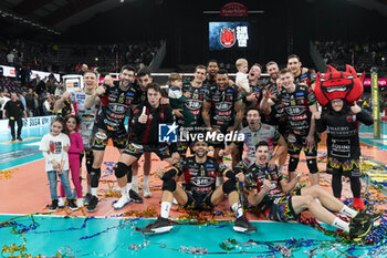 2024-03-17 - sir susa vim perugia rejoices for the passage to the semi-final of the championship - PLAYOFF - SIR SUSA VIM PERUGIA VS RANA VERONA - SUPERLEAGUE SERIE A - VOLLEYBALL
