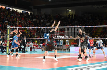 2024-03-27 - Cucine Lube Civitanova's team rejoices after a point - PLAYOFF - CUCINE LUBE CIVITANOVA VS MINE VERO VOLLEY MONZA - SUPERLEAGUE SERIE A - VOLLEYBALL