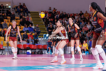 2024-03-10 - Sofia Valoppi, Erblira Bici, 
Jessica Rivero Marin and Courtney Rose Schwan (Aeroitalia SMI Roma Volley) during the 24th round of the Serie A1 Women's Volleyball Championship between Roma Aeroitalia SMI Roma Volley and ITAS Trentino on 10 march 2024 at the Palazzetto dello Sport in Rome - VOLLEY SERIE A1 - AEROITALIA SMI ROMA VOLLEY VS. ITAS TRENTINO - SUPERLEAGUE SERIE A - VOLLEYBALL