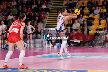 2024-03-10 - Alessandra Mistretta and Francesca Michieletto of ITAS Trentino during the 24th round of the Serie A1 Women's Volleyball Championship between Roma Aeroitalia SMI Roma Volley and ITAS Trentino on 10 march 2024 at the Palazzetto dello Sport in Rome - VOLLEY SERIE A1 - AEROITALIA SMI ROMA VOLLEY VS. ITAS TRENTINO - SUPERLEAGUE SERIE A - VOLLEYBALL