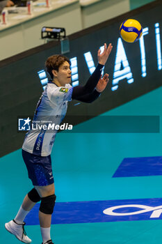 2024-04-03 - Ran Takahashi (Vero Volley Monza) during the Playoff Semifinal game2 Serie A1 Men's Volleyball Championship between Mint Vero Volley Monza vs Itas Trentino at Opiquad Arena, Monza, Italy on April 3, 2023 - PLAYOFF - MINT VERO VOLLEY MONZA VS ITAS TRENTINO - SUPERLEAGUE SERIE A - VOLLEYBALL