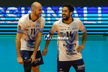 2024-04-03 - Gianluca Galassi (Vero Volley Monza) and Fernando Kreling (Vero Volley Monza) during the Playoff Semifinal game2 Serie A1 Men's Volleyball Championship between Mint Vero Volley Monza vs Itas Trentino at Opiquad Arena, Monza, Italy on April 3, 2023 - PLAYOFF - MINT VERO VOLLEY MONZA VS ITAS TRENTINO - SUPERLEAGUE SERIE A - VOLLEYBALL
