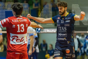 2024-04-03 - Exultation of Kamil Rychlicki (Trentino Volley) during the Playoff Semifinal game2 Serie A1 Men's Volleyball Championship between Mint Vero Volley Monza vs Itas Trentino at Opiquad Arena, Monza, Italy on April 3, 2023 - PLAYOFF - MINT VERO VOLLEY MONZA VS ITAS TRENTINO - SUPERLEAGUE SERIE A - VOLLEYBALL