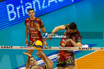 2024-04-28 - Flavio Gualberto (Sir Safety Perugia) during the game4 of Final SuperLega Italian Volleyball Championship between Mint Vero Volley Monza vs Sir Safety Susa Perugia at Opiquad Arena, Monza, Italy on April 28, 2024
 - PLAYOFF - FINAL - MINT VERO VOLLEY MONZA VS SIR SUSA VIM PERUGIA - SUPERLEAGUE SERIE A - VOLLEYBALL