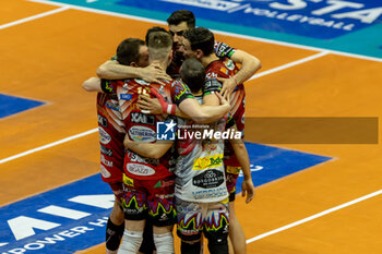 2024-04-28 - Happiness of Players of Sir Safety Perugia during the game4 of Final SuperLega Italian Volleyball Championship between Mint Vero Volley Monza vs Sir Safety Susa Perugia at Opiquad Arena, Monza, Italy on April 28, 2024
 - PLAYOFF - FINAL - MINT VERO VOLLEY MONZA VS SIR SUSA VIM PERUGIA - SUPERLEAGUE SERIE A - VOLLEYBALL