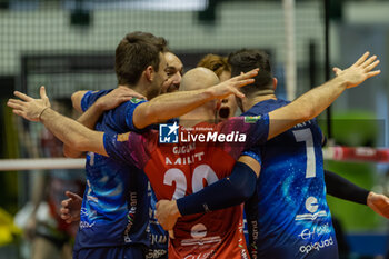 2024-04-28 - Happiness of Players of Mint Vero Volley Monza during the game4 of Final SuperLega Italian Volleyball Championship between Mint Vero Volley Monza vs Sir Safety Susa Perugia at Opiquad Arena, Monza, Italy on April 28, 2024
 - PLAYOFF - FINAL - MINT VERO VOLLEY MONZA VS SIR SUSA VIM PERUGIA - SUPERLEAGUE SERIE A - VOLLEYBALL