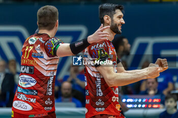 2024-04-28 - Exultation of Flavio Gualberto (Sir Safety Perugia) during the game4 of Final SuperLega Italian Volleyball Championship between Mint Vero Volley Monza vs Sir Safety Susa Perugia at Opiquad Arena, Monza, Italy on April 28, 2024
 - PLAYOFF - FINAL - MINT VERO VOLLEY MONZA VS SIR SUSA VIM PERUGIA - SUPERLEAGUE SERIE A - VOLLEYBALL