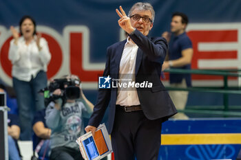 2024-04-28 - Head Coach Massimo Eccheli (Vero Volley Monza) during the game4 of Final SuperLega Italian Volleyball Championship between Mint Vero Volley Monza vs Sir Safety Susa Perugia at Opiquad Arena, Monza, Italy on April 28, 2024
 - PLAYOFF - FINAL - MINT VERO VOLLEY MONZA VS SIR SUSA VIM PERUGIA - SUPERLEAGUE SERIE A - VOLLEYBALL