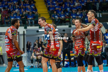 2024-04-28 - Exultation of Simone Giannelli (Sir Safety Perugia) and teammates during the game4 of Final SuperLega Italian Volleyball Championship between Mint Vero Volley Monza vs Sir Safety Susa Perugia at Opiquad Arena, Monza, Italy on April 28, 2024
 - PLAYOFF - FINAL - MINT VERO VOLLEY MONZA VS SIR SUSA VIM PERUGIA - SUPERLEAGUE SERIE A - VOLLEYBALL