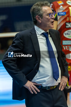 2024-04-28 - Head Coach Angelo Lorenzetti (Sir Safety Perugia) during the game4 of Final SuperLega Italian Volleyball Championship between Mint Vero Volley Monza vs Sir Safety Susa Perugia at Opiquad Arena, Monza, Italy on April 28, 2024
 - PLAYOFF - FINAL - MINT VERO VOLLEY MONZA VS SIR SUSA VIM PERUGIA - SUPERLEAGUE SERIE A - VOLLEYBALL