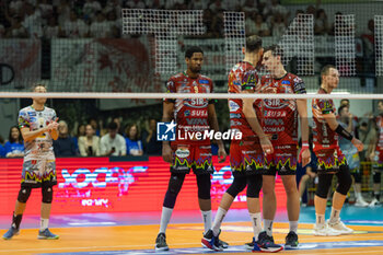 2024-04-28 - Players of Sir Safety Perugia during the game4 of Final SuperLega Italian Volleyball Championship between Mint Vero Volley Monza vs Sir Safety Susa Perugia at Opiquad Arena, Monza, Italy on April 28, 2024
 - PLAYOFF - FINAL - MINT VERO VOLLEY MONZA VS SIR SUSA VIM PERUGIA - SUPERLEAGUE SERIE A - VOLLEYBALL