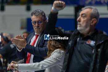 2024-04-28 - Gino Sirci (president of Sir Safety Susa Perugia) during the game4 of Final SuperLega Italian Volleyball Championship between Mint Vero Volley Monza vs Sir Safety Susa Perugia at Opiquad Arena, Monza, Italy on April 28, 2024
 - PLAYOFF - FINAL - MINT VERO VOLLEY MONZA VS SIR SUSA VIM PERUGIA - SUPERLEAGUE SERIE A - VOLLEYBALL