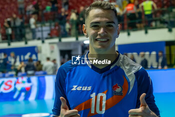 2024-10-05 - Scanferla Leonardo (Gas Sales Bluenergy Piacenza) during Serie A1 Men's Volleyball Championship between Mint Vero Volley Monza vs Gas Sales Piacenza at Opiquad Arena, Monza, Italy on October 5, 2024 - VERO VOLLEY MONZA VS GAS SALES BLUENERGY PIACENZA - SUPERLEAGUE SERIE A - VOLLEYBALL