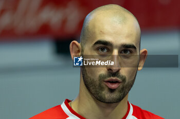 2024-10-05 - Galassi Gianluca (Gas Sales Bluenergy Piacenza) during Serie A1 Men's Volleyball Championship between Mint Vero Volley Monza vs Gas Sales Piacenza at Opiquad Arena, Monza, Italy on October 5, 2024 - VERO VOLLEY MONZA VS GAS SALES BLUENERGY PIACENZA - SUPERLEAGUE SERIE A - VOLLEYBALL