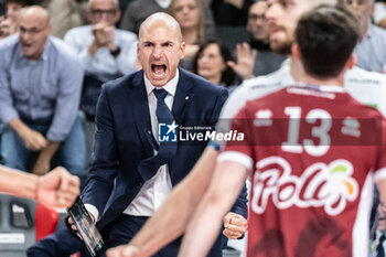 2024-10-20 - Exultation of Fabio Soli - Head coach of Itas Trentino - ITAS TRENTINO VS VALSA GROUP MODENA - SUPERLEAGUE SERIE A - VOLLEYBALL