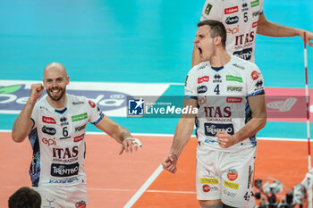 2024-10-27 - Exultation of Jan Kozamernik and Riccardo Sbertoli - Itas Trentino - ITAS TRENTINO VS SIR SUSA VIM PERUGIA - SUPERLEAGUE SERIE A - VOLLEYBALL