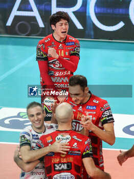 2024-10-27 - Exultation by Yuki Ishikawa - Sir Susa Vim Perugia - ITAS TRENTINO VS SIR SUSA VIM PERUGIA - SUPERLEAGUE SERIE A - VOLLEYBALL