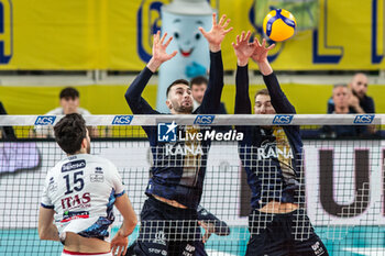 10/11/2024 - Block by Lorenzo Cortesia and Konstantin Abaev - Rana Verona - ITAS TRENTINO VS RANA VERONA - SUPERLEGA SERIE A - VOLLEY