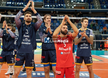 09/11/2024 - DAMIANO CATANIA AND JACOPO LARIZZA (POWERVOLLEY MILANO) - ALLIANZ MILANO VS YUASA BATTERY GROTTAZZOLINA - SUPERLEGA SERIE A - VOLLEY