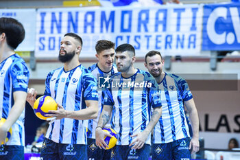 16/11/2024 - Faure Theo, Bayram Efe, Ramon Jordi (Cisterna Volley) - CISTERNA VOLLEY VS GIOIELLA PRISMA TARANTO - SUPERLEGA SERIE A - VOLLEY