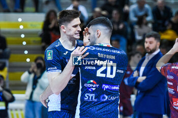 16/11/2024 - Faure Theo , Bayram Efe exultation (Cisterna Volley) - CISTERNA VOLLEY VS GIOIELLA PRISMA TARANTO - SUPERLEGA SERIE A - VOLLEY