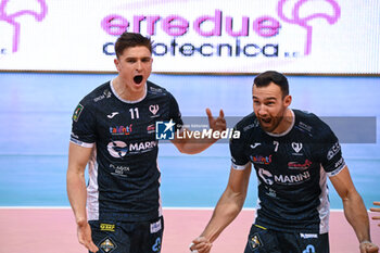 16/11/2024 - Faure Theo, Ramon Jordi exultation (Cisterna Volley) - CISTERNA VOLLEY VS GIOIELLA PRISMA TARANTO - SUPERLEGA SERIE A - VOLLEY