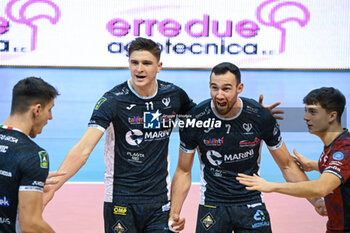 16/11/2024 - Faure Theo, Ramon Jordi exultation (Cisterna Volley) - CISTERNA VOLLEY VS GIOIELLA PRISMA TARANTO - SUPERLEGA SERIE A - VOLLEY